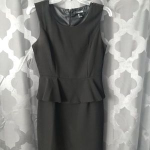 Black peplum dress
